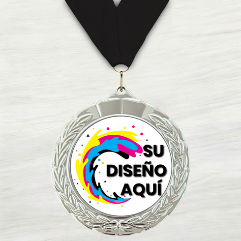 Medalla de Metal Personalizada de 2.5" con Cinta MDL752